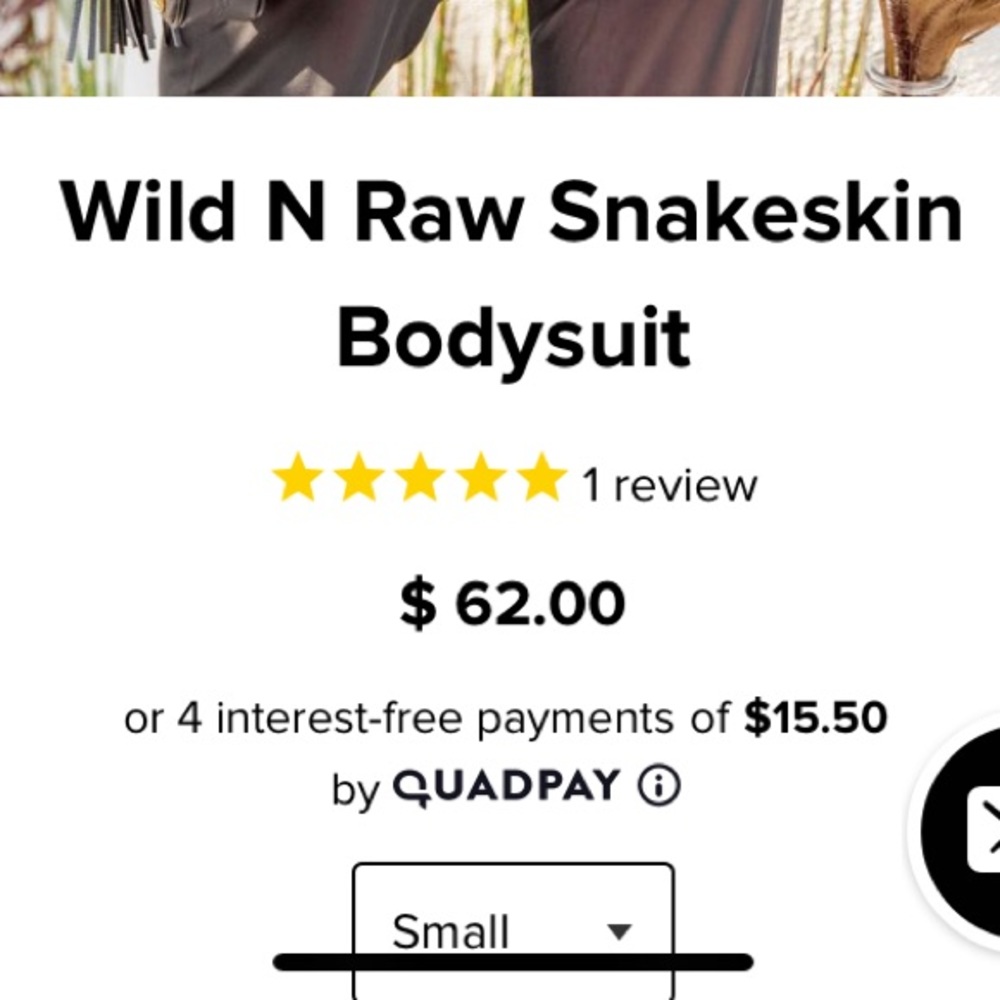 Wild N Raw Snakeskin Bodysuit from 12th Tribe - Picture 3 of 3